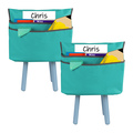 C-Line Products Standard Chair Cubbie, 14in, Seafoam Green, PK2 10414